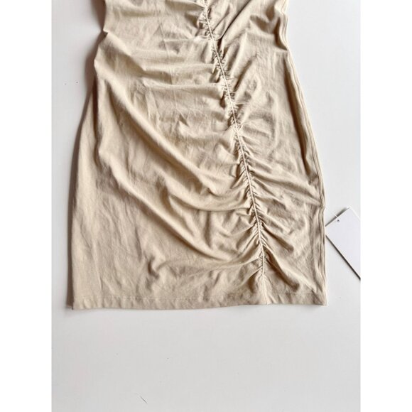 NWT LULULEMON LA Tight-To-Body Trench Beige Pima Cotton Ruched Dress, Size 4 - Picture 10 of 15